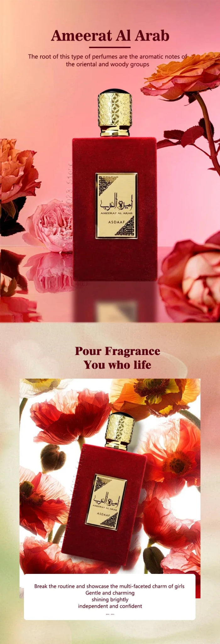 100ml Lattafa Asdaaf Ameerat Al Arab EDP for Women | Premium Arabian Perfume | Longlasting & Alluring Scent Date perfume - Xlam