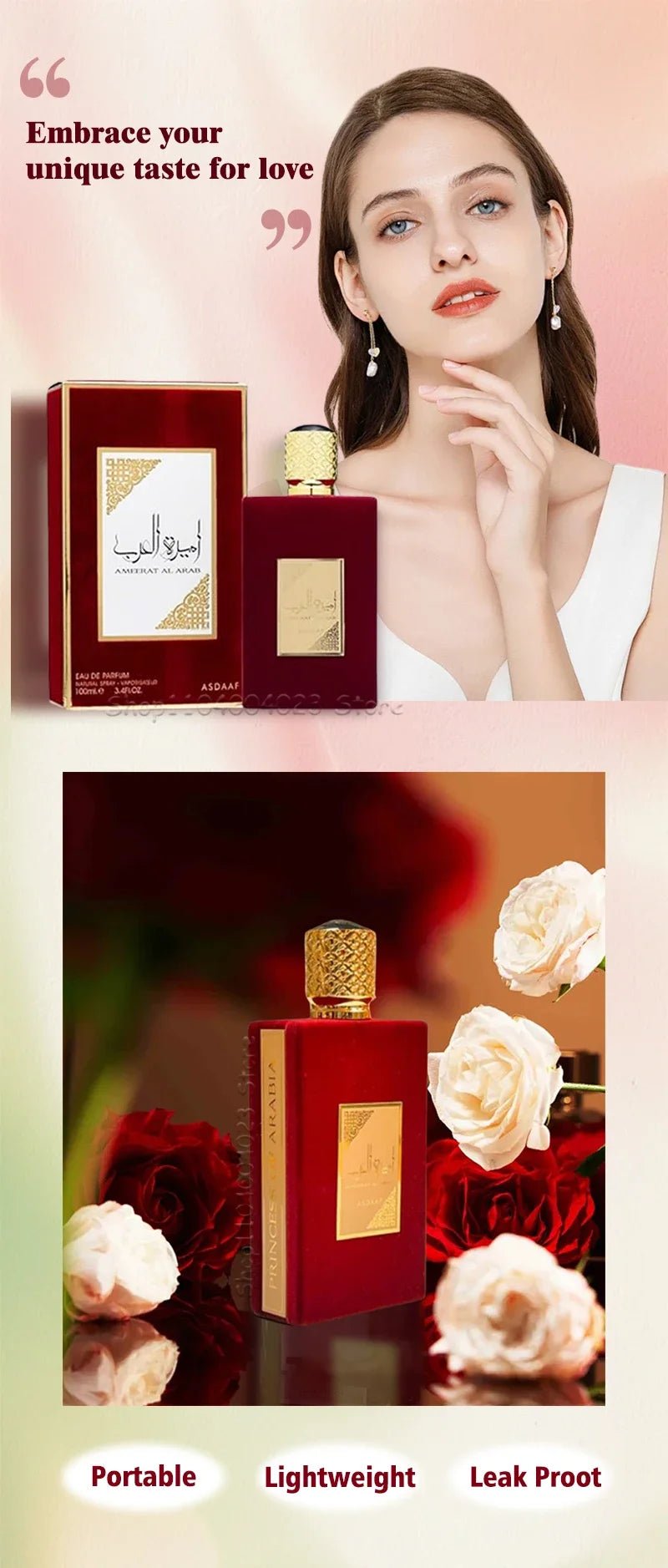 100ml Lattafa Asdaaf Ameerat Al Arab EDP for Women | Premium Arabian Perfume | Longlasting & Alluring Scent Date perfume - Xlam