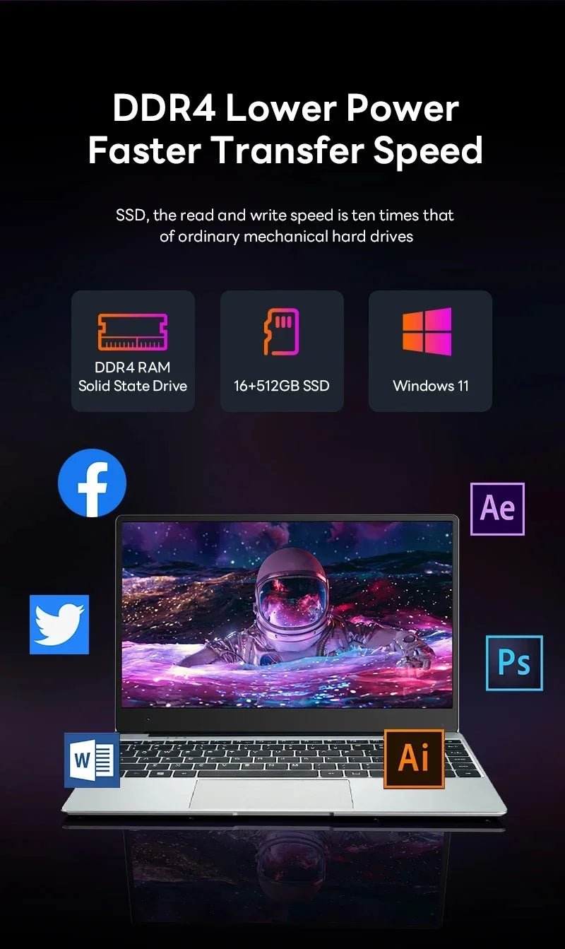 14.1” Gaming Laptop Windows 11 Intel Core i9 - 8950hk 16GB RAM 1/2TB M.2 SSD Laptops 4K HD Gaming laptop - Xlam