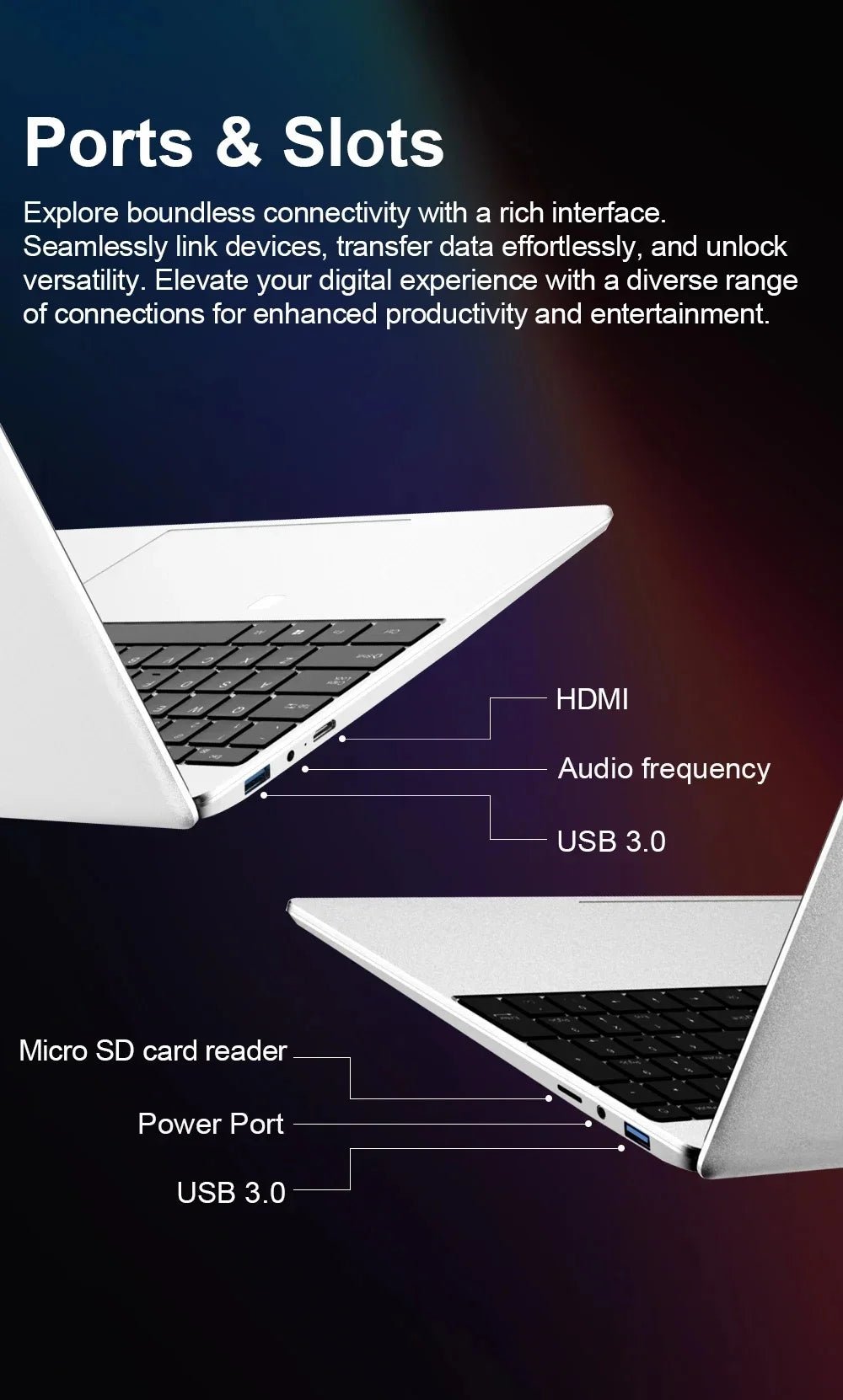 15.6 inch Laptop Computer Intel Celeron N4000 Notebook PC Fingerprint Unlock Windows 11 Pro 16GB RAM 1TB SSD 1920*1080P Laptops - Xlam