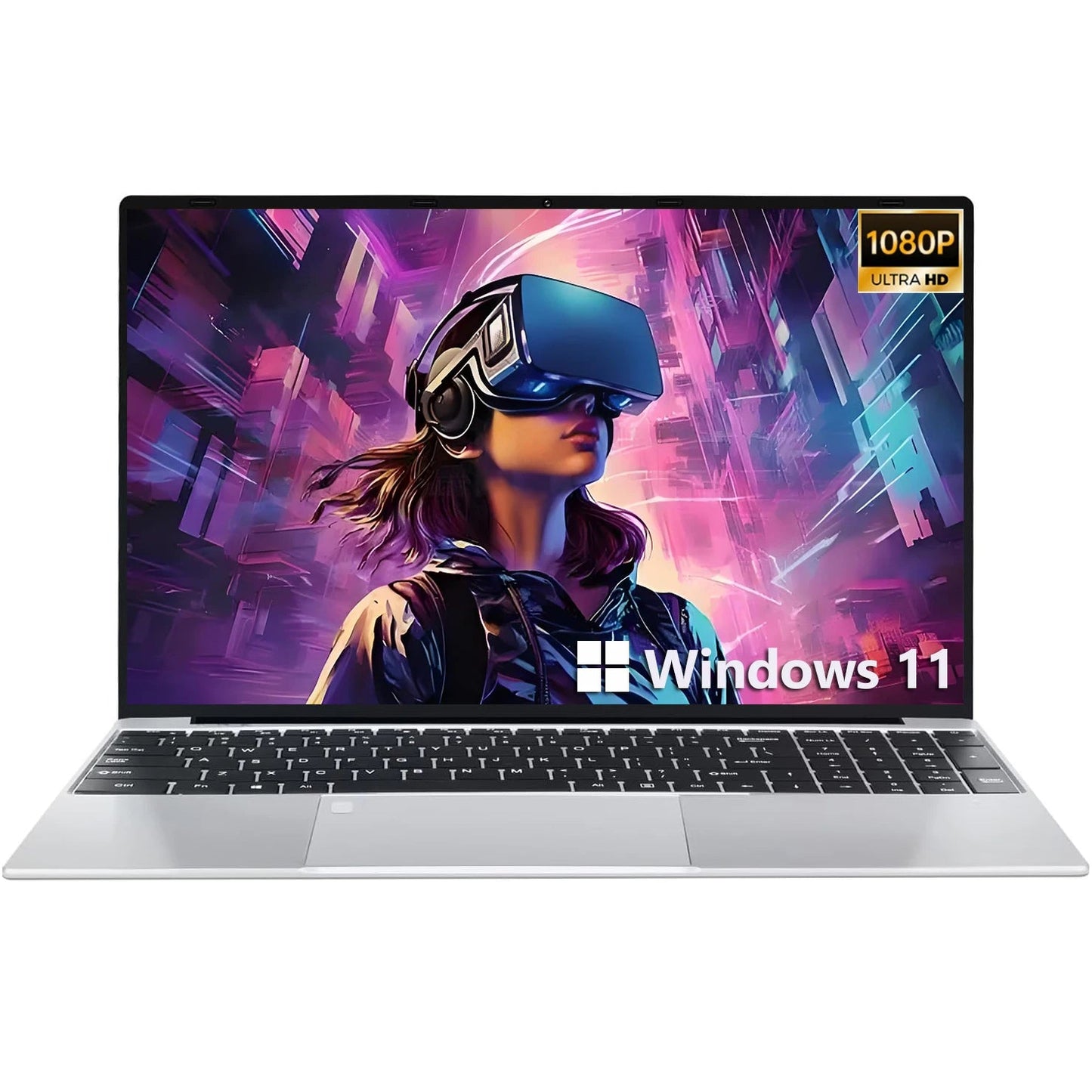 15.6 inch Laptop Computer Intel Celeron N4000 Notebook PC Fingerprint Unlock Windows 11 Pro 16GB RAM 1TB SSD 1920*1080P Laptops - Xlam