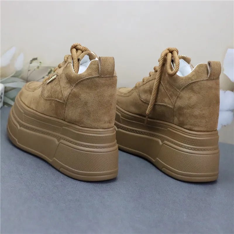 2025 New Arrival Women's Thick Sole Hidden Heel Sneakers Spring Autumn Soft Sole Platform Shoes for Petite Girls - Xlam
