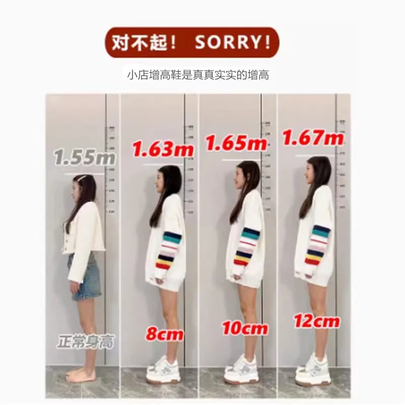 2025 New Arrival Women's Thick Sole Hidden Heel Sneakers Spring Autumn Soft Sole Platform Shoes for Petite Girls - Xlam