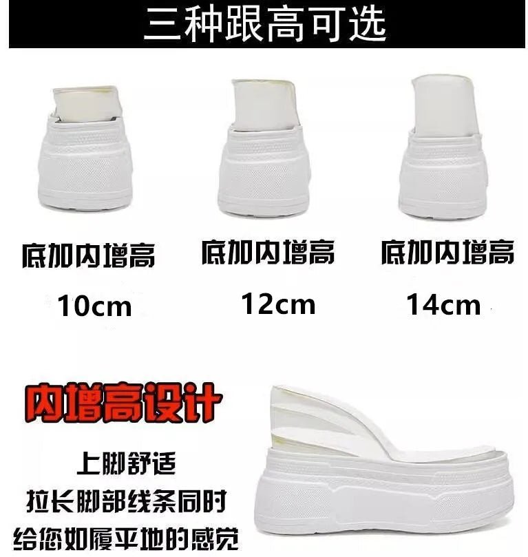 2025 New Arrival Women's Thick Sole Hidden Heel Sneakers Spring Autumn Soft Sole Platform Shoes for Petite Girls - Xlam