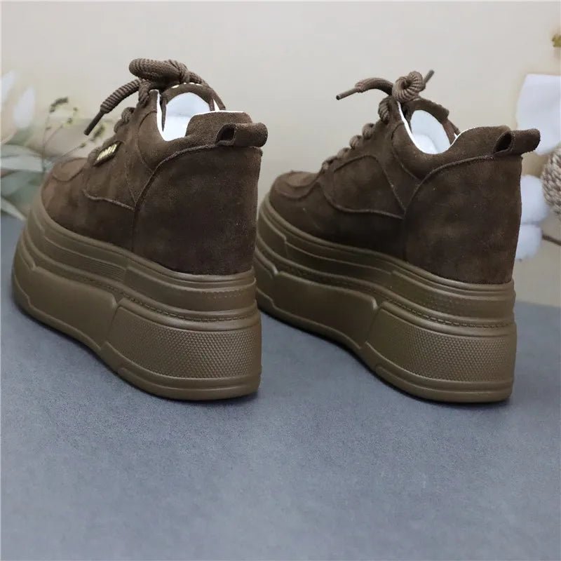 2025 New Arrival Women's Thick Sole Hidden Heel Sneakers Spring Autumn Soft Sole Platform Shoes for Petite Girls - Xlam