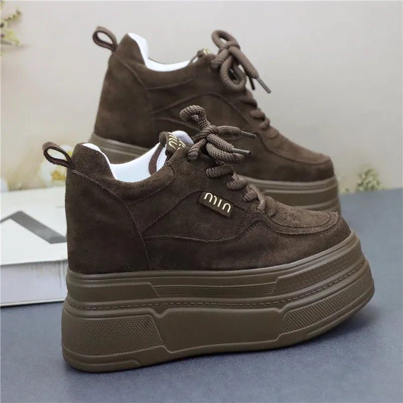 2025 New Arrival Women's Thick Sole Hidden Heel Sneakers Spring Autumn Soft Sole Platform Shoes for Petite Girls - Xlam