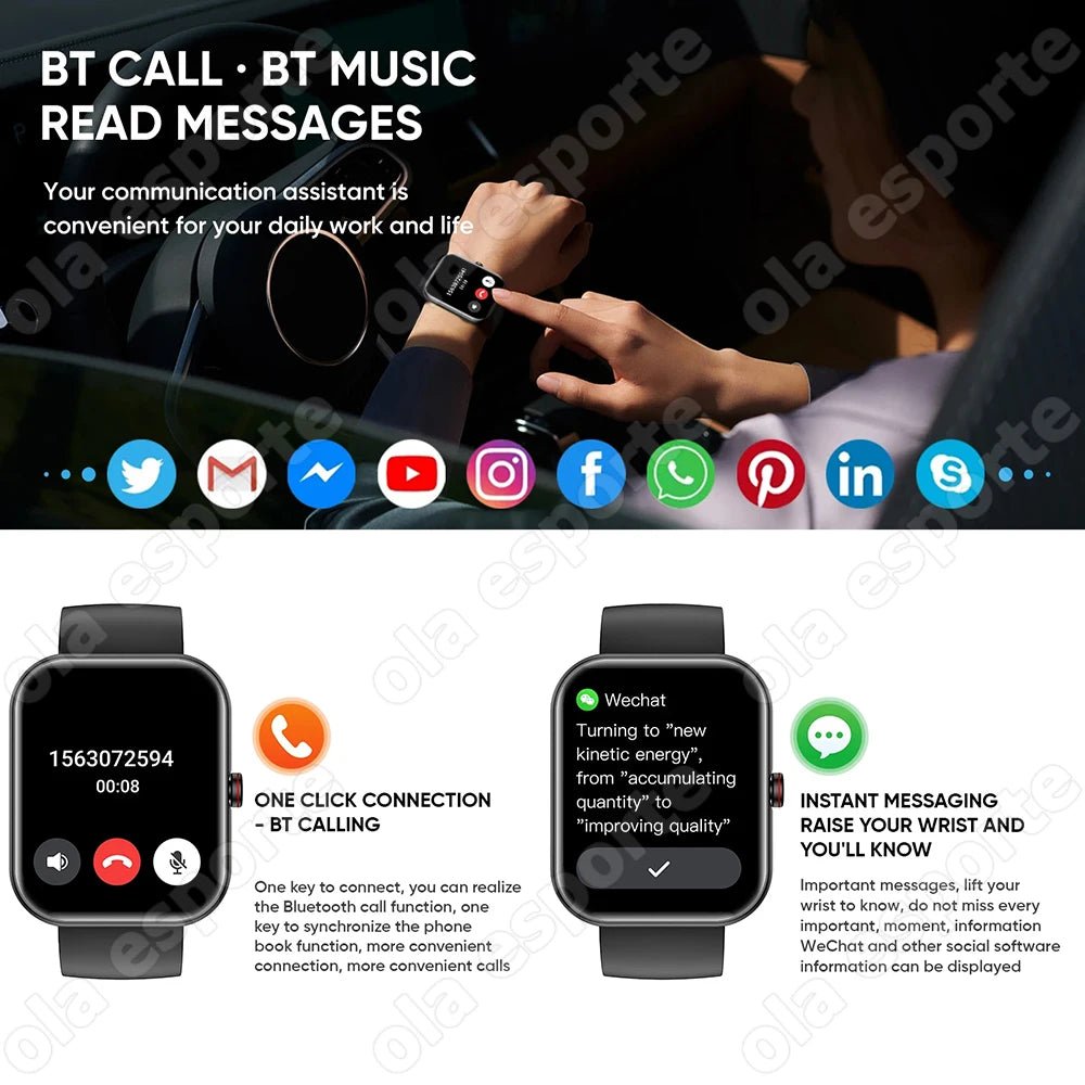 2025 New Smart Watch MAX 1.75 - inch HD Display Bluetooth Calls Message Alert Health Monitoring Sports Mode Smartwatch Men Women - Xlam