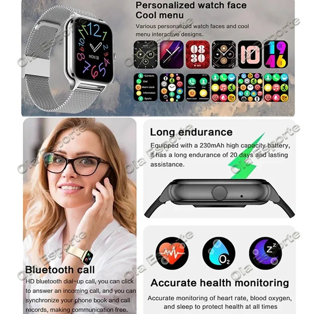 2025 New Smart Watch MAX 1.75 - inch HD Display Bluetooth Calls Message Alert Health Monitoring Sports Mode Smartwatch Men Women - Xlam