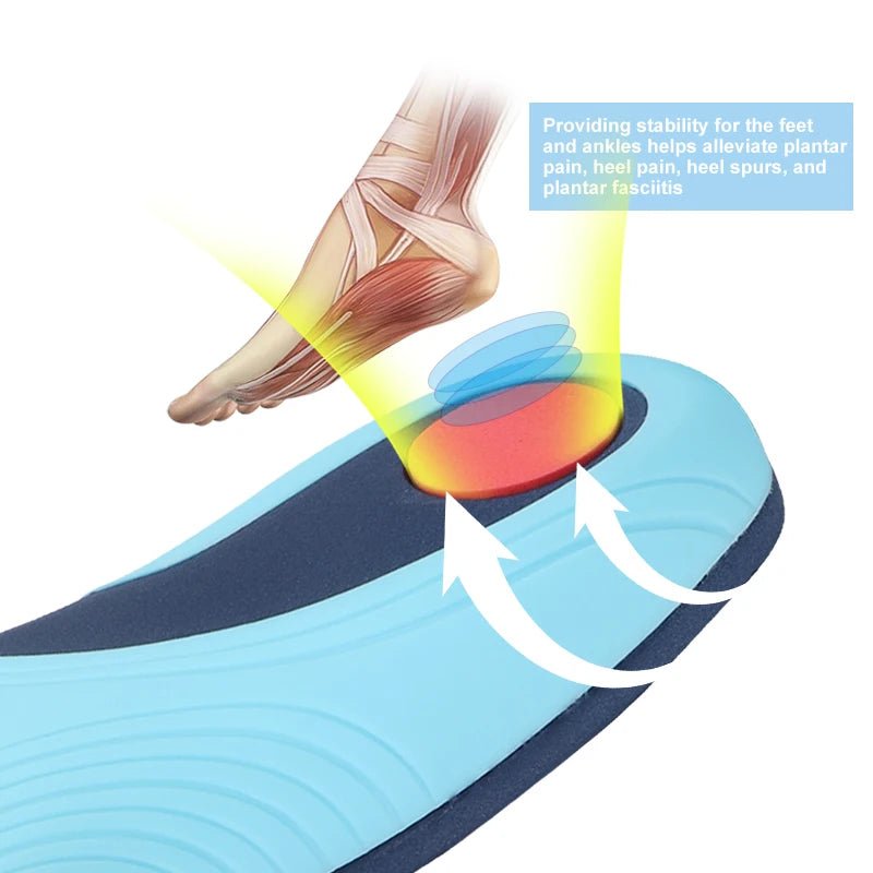 220+lbs Plantar Fasciitis Relief Insoles High Arch Support Absorb Shock Distribute Pressure Perfect for Work Boot Orthotics - Xlam