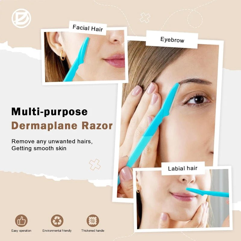 40Pcs Makeup Beauty Tools Safe Eyebrow Trimmer Eye Brow Razor Shaver Blades Face Body Hair Removal,Woman Eyebrows Shaping Knife - Xlam