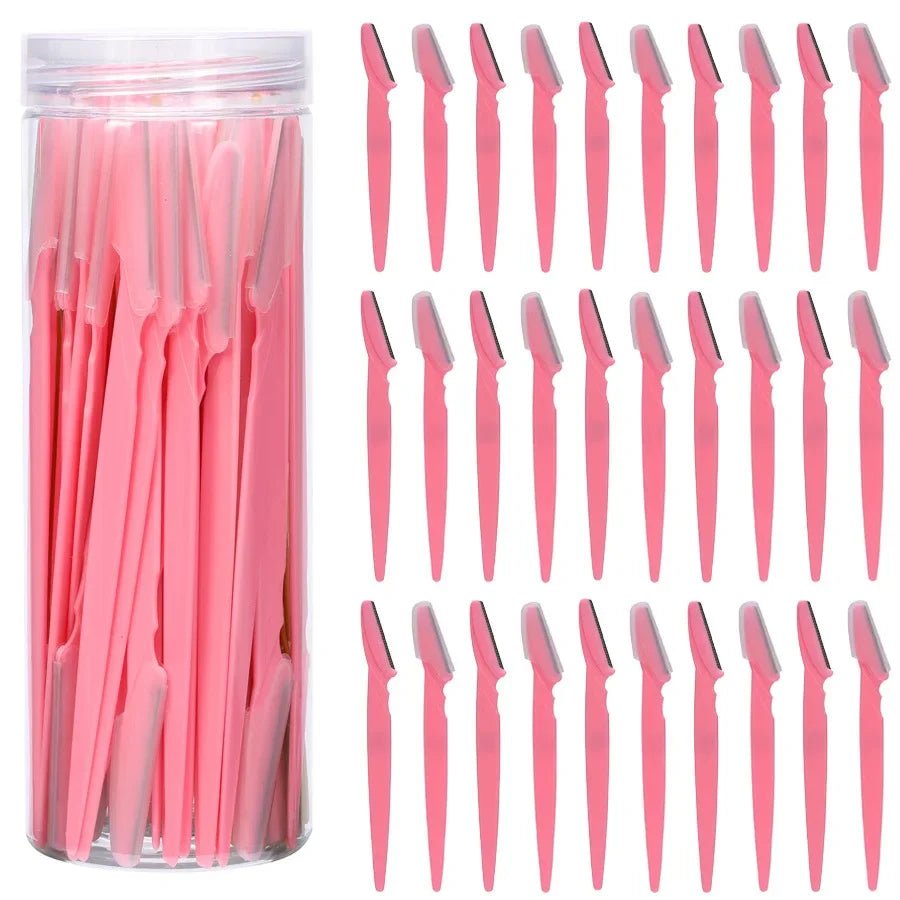 40Pcs Makeup Beauty Tools Safe Eyebrow Trimmer Eye Brow Razor Shaver Blades Face Body Hair Removal,Woman Eyebrows Shaping Knife - Xlam