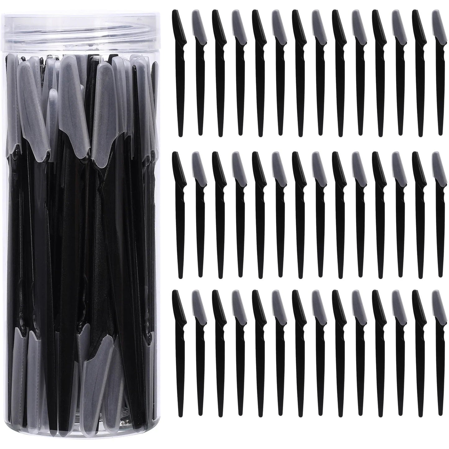 40Pcs Makeup Beauty Tools Safe Eyebrow Trimmer Eye Brow Razor Shaver Blades Face Body Hair Removal,Woman Eyebrows Shaping Knife - Xlam
