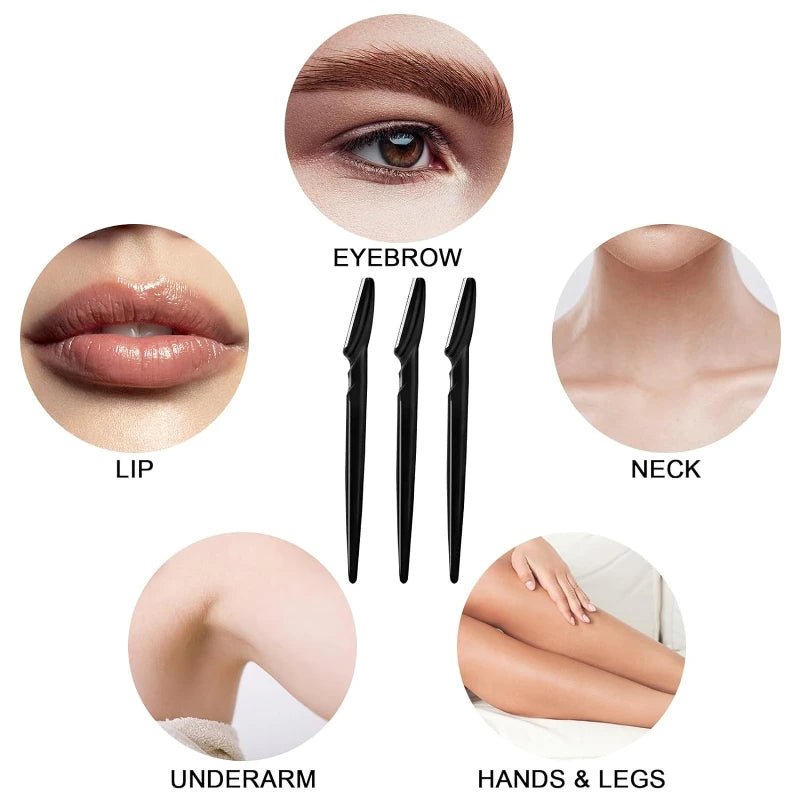40Pcs Makeup Beauty Tools Safe Eyebrow Trimmer Eye Brow Razor Shaver Blades Face Body Hair Removal,Woman Eyebrows Shaping Knife - Xlam