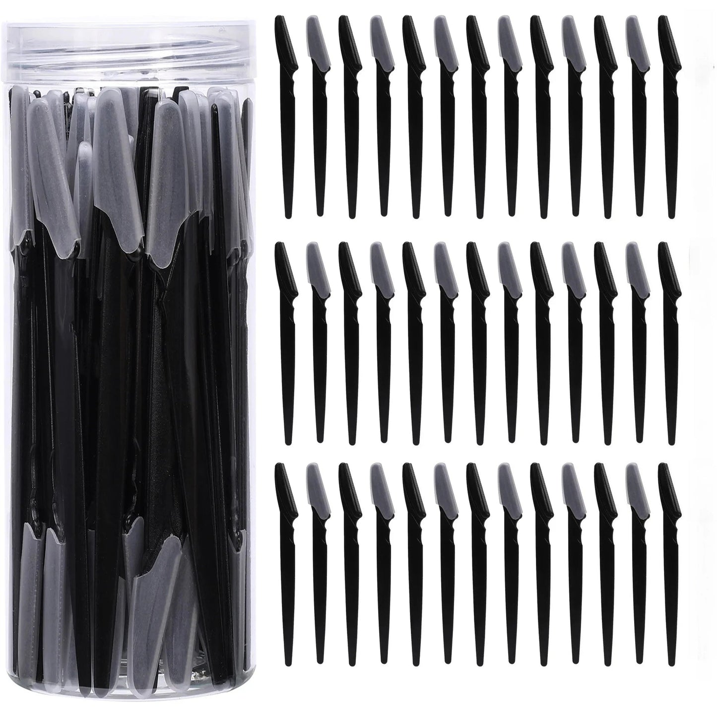 40Pcs Makeup Beauty Tools Safe Eyebrow Trimmer Eye Brow Razor Shaver Blades Face Body Hair Removal,Woman Eyebrows Shaping Knife - Xlam