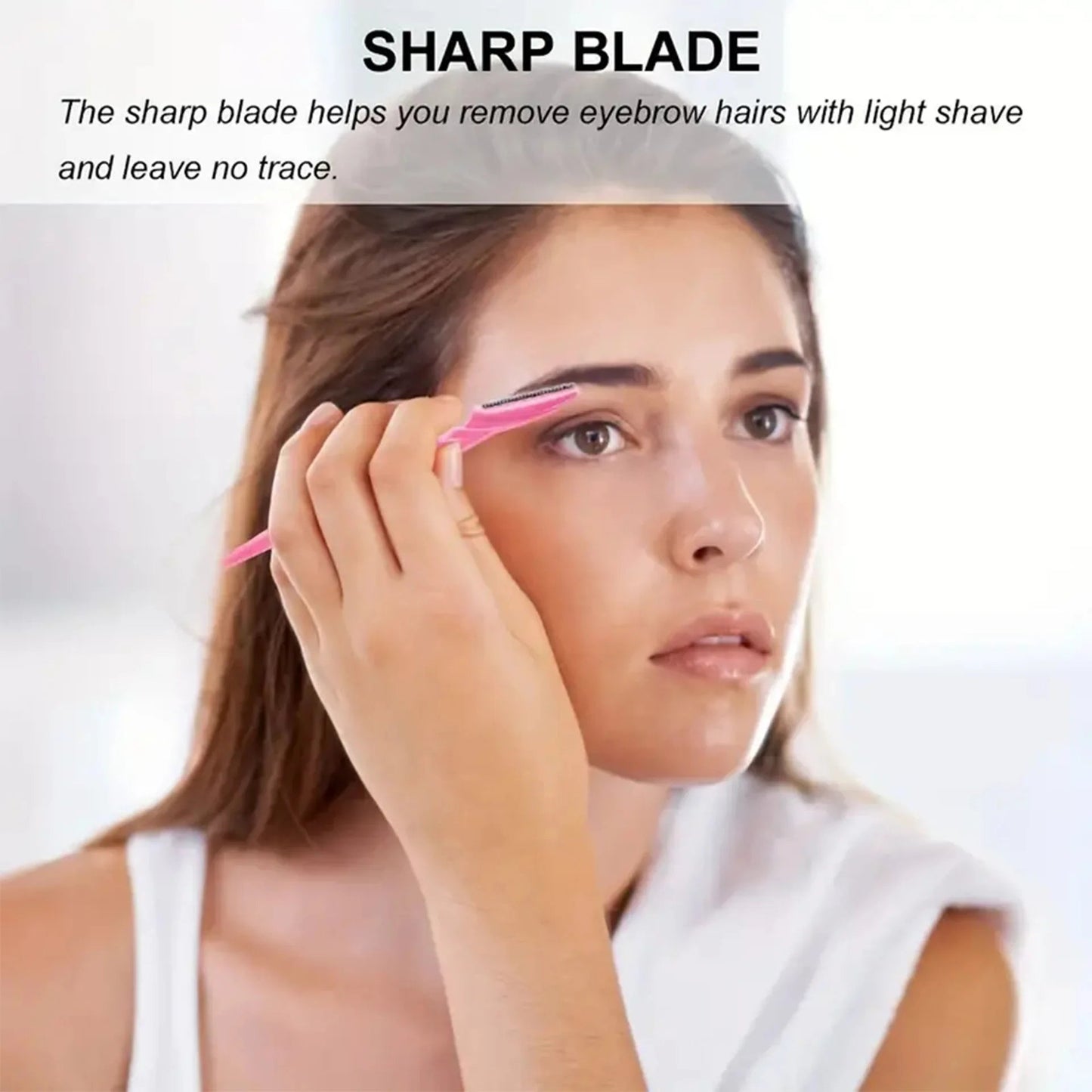 40Pcs Makeup Beauty Tools Safe Eyebrow Trimmer Eye Brow Razor Shaver Blades Face Body Hair Removal,Woman Eyebrows Shaping Knife - Xlam