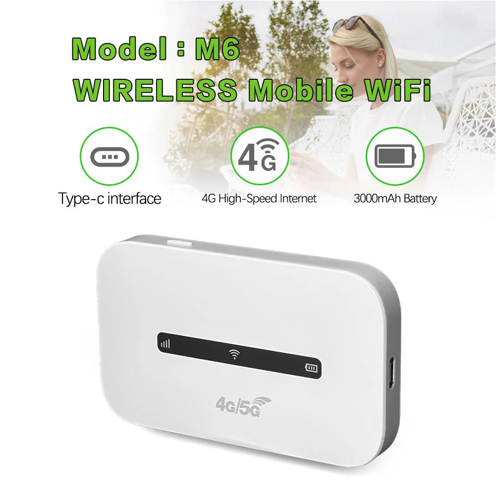 4G LTE Portable WiFi Hotspot Support 8 To 10 Users 150Mbps Wireless Internet Router with SIM Card Slot Pocket Mobile Hotspot - Xlam