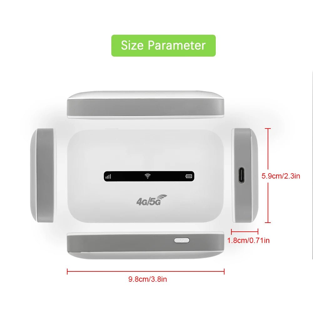 4G LTE Portable WiFi Hotspot Support 8 To 10 Users 150Mbps Wireless Internet Router with SIM Card Slot Pocket Mobile Hotspot - Xlam