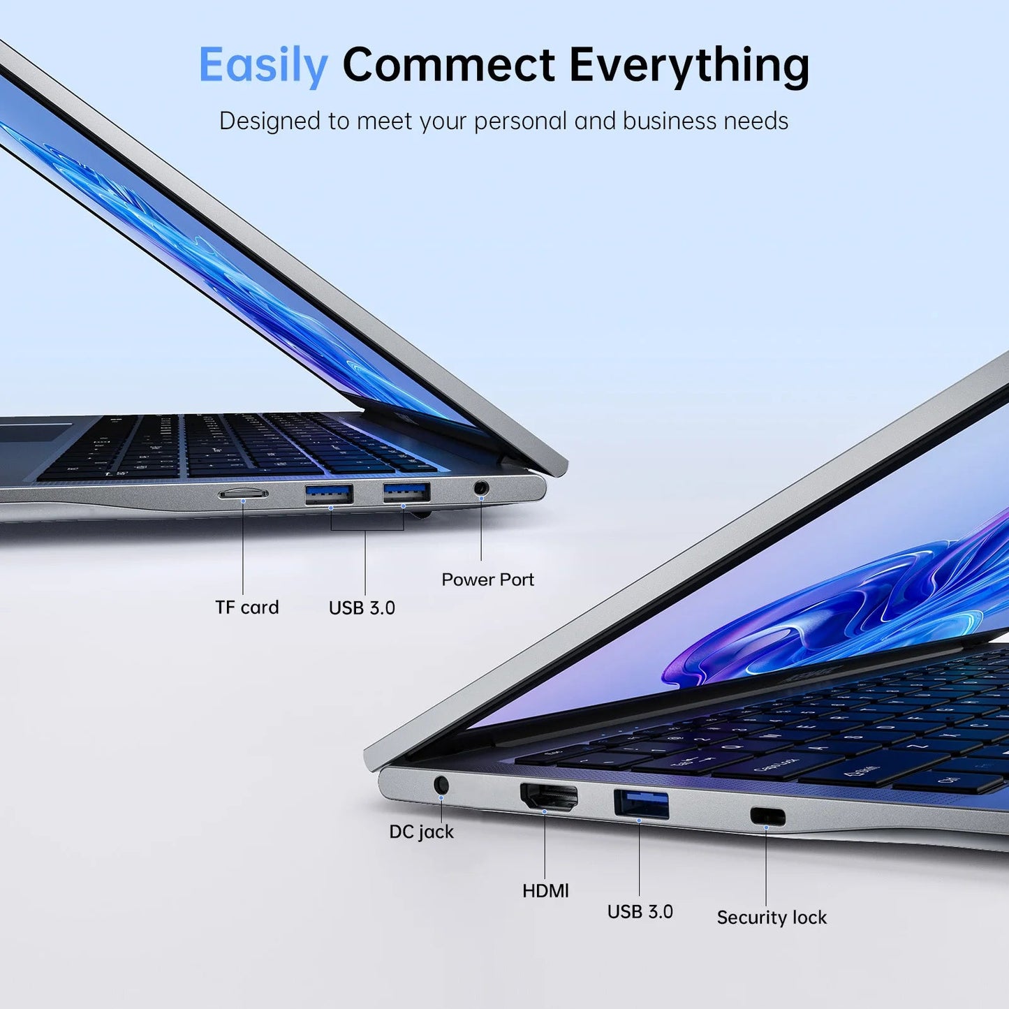 ACEKAMAS 17.3" Laptop Computer Windows 11 Pro Intel N5095 Fingerprint Office Laptops 16GB RAM 1TB SSD Portable Notebook PC Gamer - Xlam
