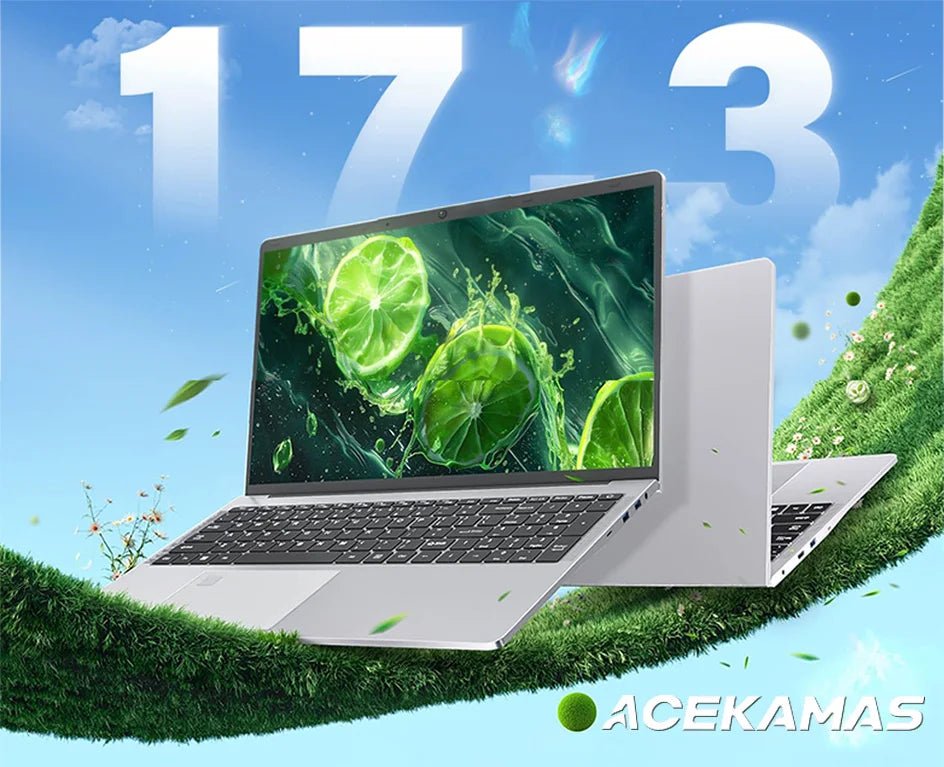 ACEKAMAS 17.3" Laptop Computer Windows 11 Pro Intel N5095 Fingerprint Office Laptops 16GB RAM 1TB SSD Portable Notebook PC Gamer - Xlam
