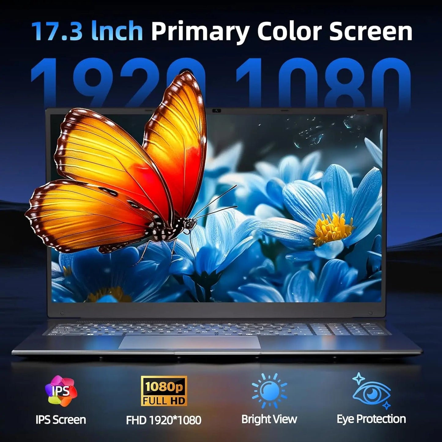 ACEKAMAS 17.3" Laptop Computer Windows 11 Pro Intel N5095 Fingerprint Office Laptops 16GB RAM 1TB SSD Portable Notebook PC Gamer - Xlam