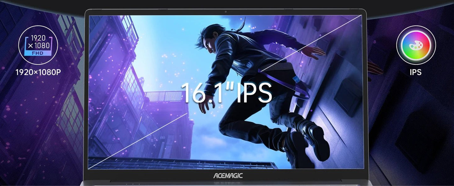 ACEMAGIC 16.1 - inch Ryzen 7 5700U gaming laptop DDR4 16GB SSD 512GB portable work game 4.3GHz backlit keyboard 1920 * 1080 Win11 - Xlam