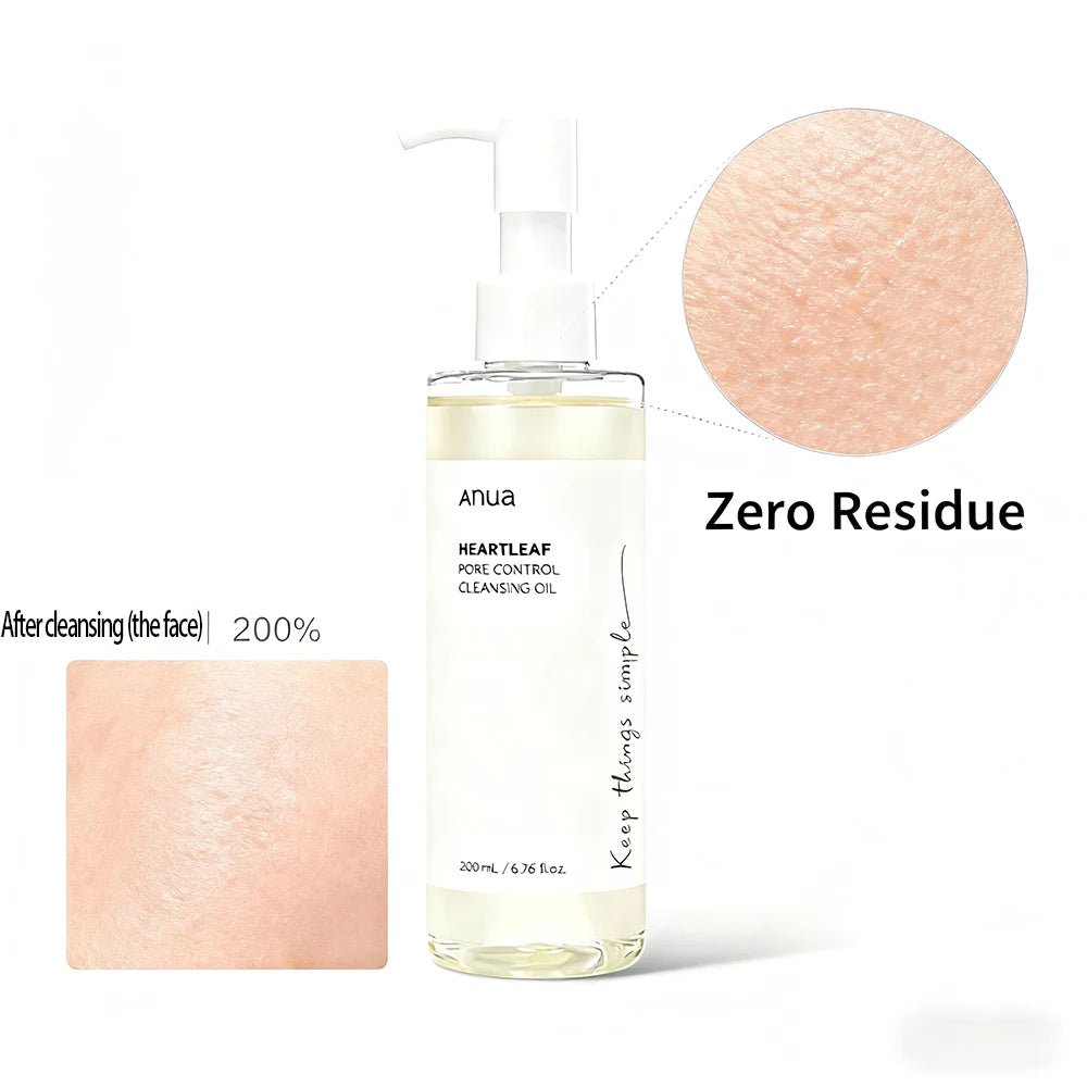 Anua Heartleaf Pore Control Cleansing Oil, Cleansing Oil for Oily Skin, Deep Cleansing Makeup Remover, Korean Skincare - Xlam