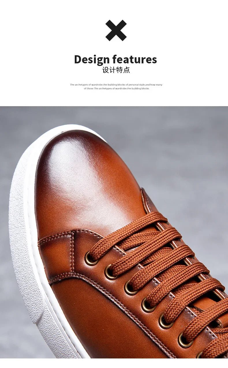 British Style Polishing Casual Soft Sole Small White Shoes for Men Extra Large Men's Shoes 2024 Spring New Trendy Board Shoes - Xlam