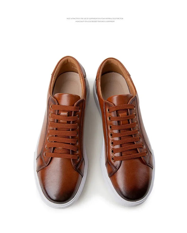 British Style Polishing Casual Soft Sole Small White Shoes for Men Extra Large Men's Shoes 2024 Spring New Trendy Board Shoes - Xlam