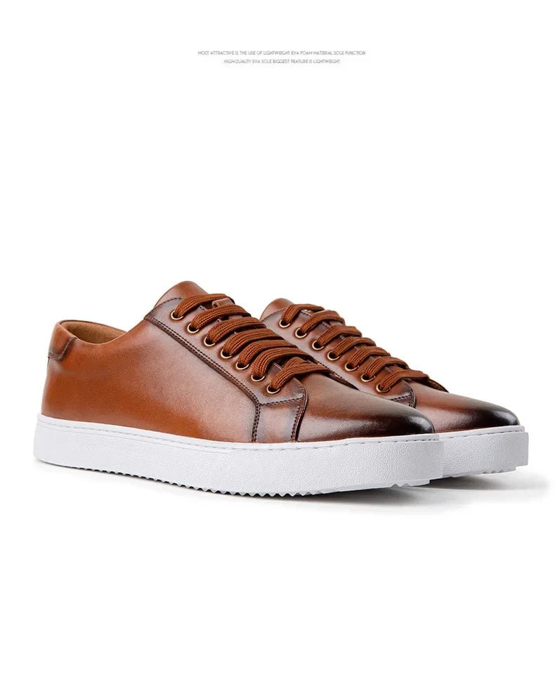 British Style Polishing Casual Soft Sole Small White Shoes for Men Extra Large Men's Shoes 2024 Spring New Trendy Board Shoes - Xlam