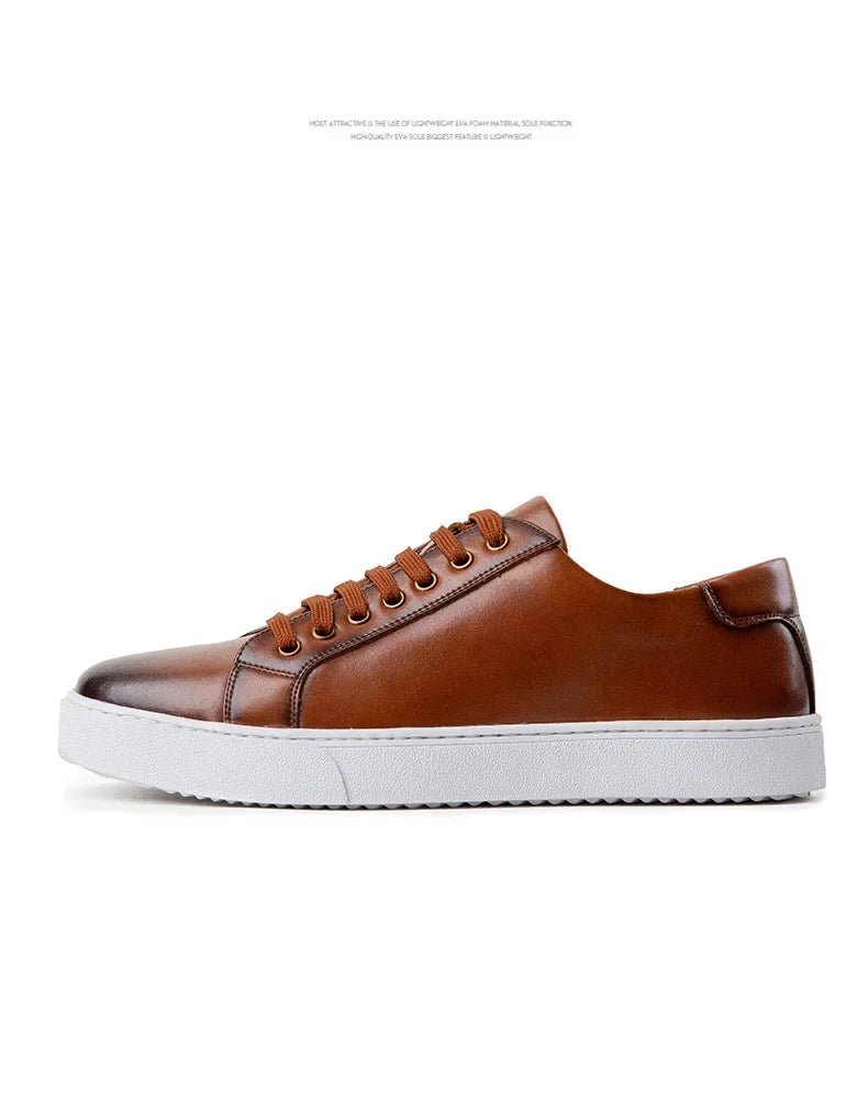British Style Polishing Casual Soft Sole Small White Shoes for Men Extra Large Men's Shoes 2024 Spring New Trendy Board Shoes - Xlam