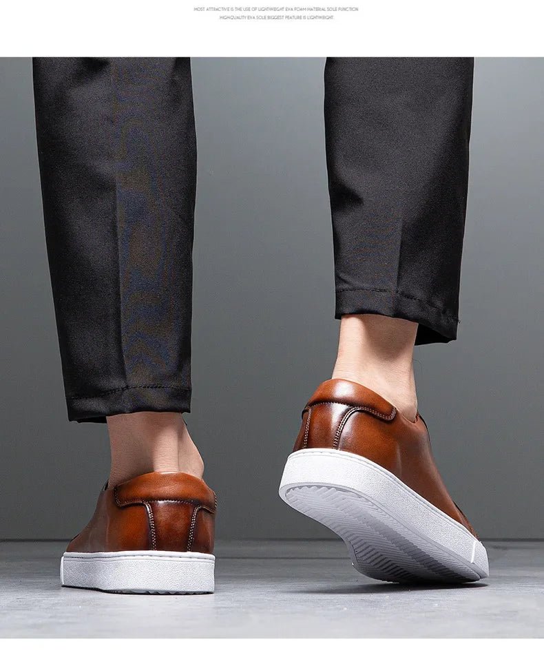 British Style Polishing Casual Soft Sole Small White Shoes for Men Extra Large Men's Shoes 2024 Spring New Trendy Board Shoes - Xlam