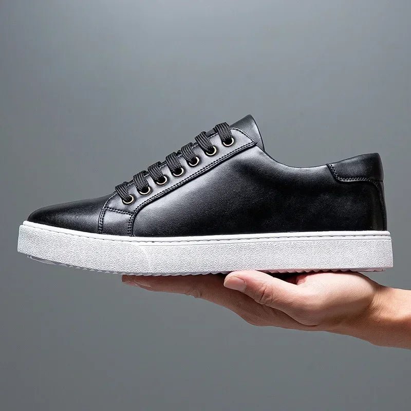 British Style Polishing Casual Soft Sole Small White Shoes for Men Extra Large Men's Shoes 2024 Spring New Trendy Board Shoes - Xlam