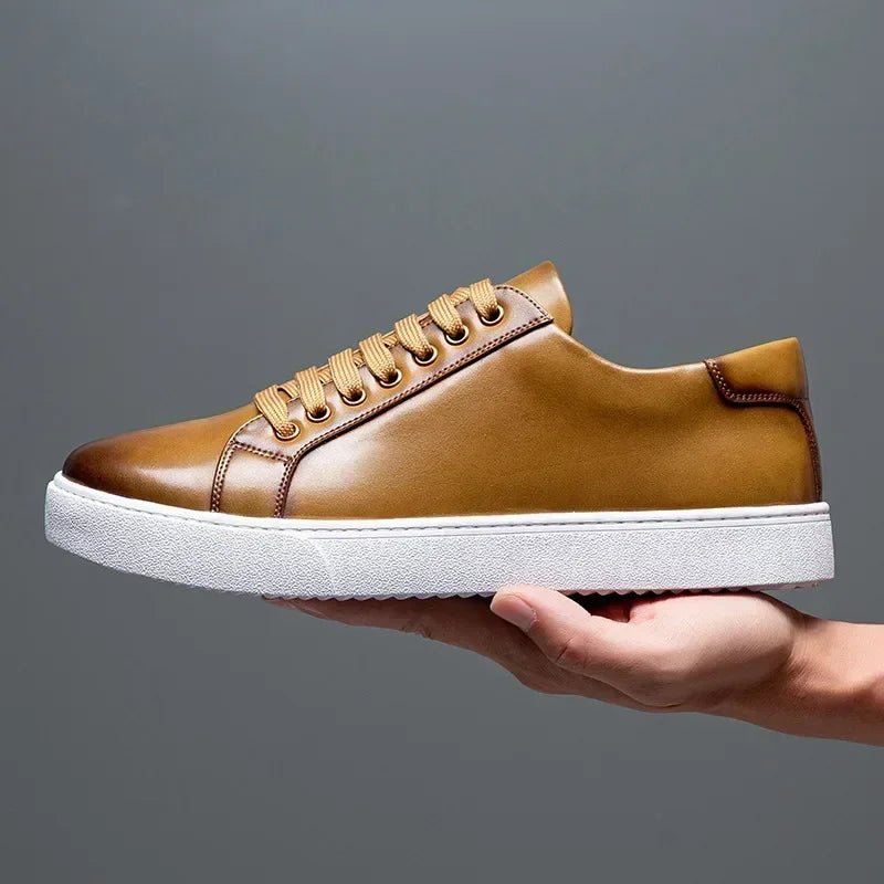 British Style Polishing Casual Soft Sole Small White Shoes for Men Extra Large Men's Shoes 2024 Spring New Trendy Board Shoes - Xlam