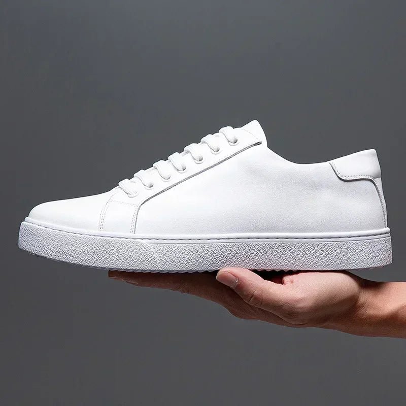 British Style Polishing Casual Soft Sole Small White Shoes for Men Extra Large Men's Shoes 2024 Spring New Trendy Board Shoes - Xlam