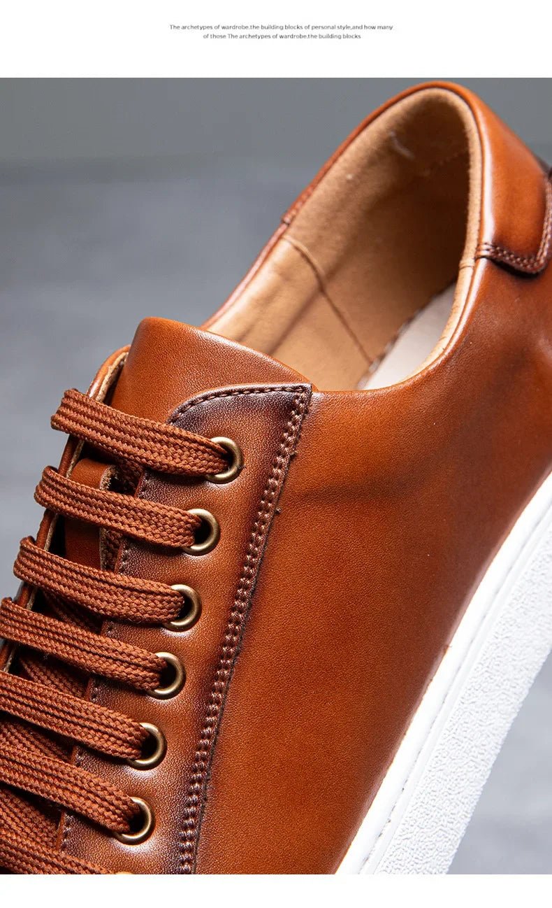 British Style Polishing Casual Soft Sole Small White Shoes for Men Extra Large Men's Shoes 2024 Spring New Trendy Board Shoes - Xlam