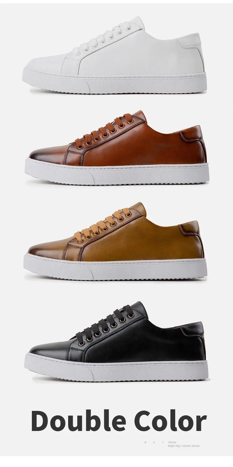 British Style Polishing Casual Soft Sole Small White Shoes for Men Extra Large Men's Shoes 2024 Spring New Trendy Board Shoes - Xlam