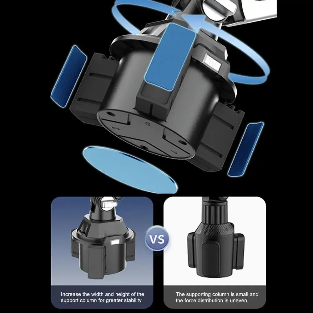 Car Mobile Phone Stand 360 - degree Rotation Adjustable Arm Universal Car Cup Holder Tablet & Phone Mount for IPad Pro - Xlam