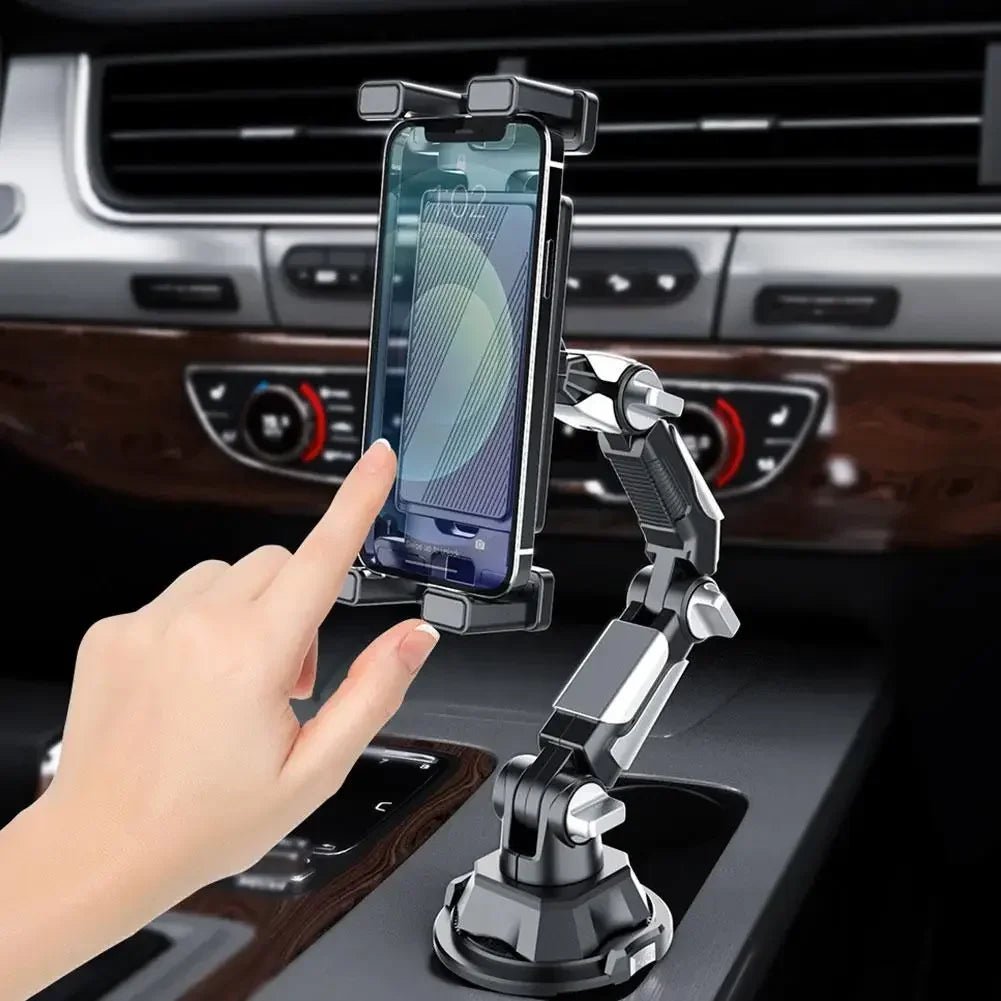 Car Mobile Phone Stand 360 - degree Rotation Adjustable Arm Universal Car Cup Holder Tablet & Phone Mount for IPad Pro - Xlam