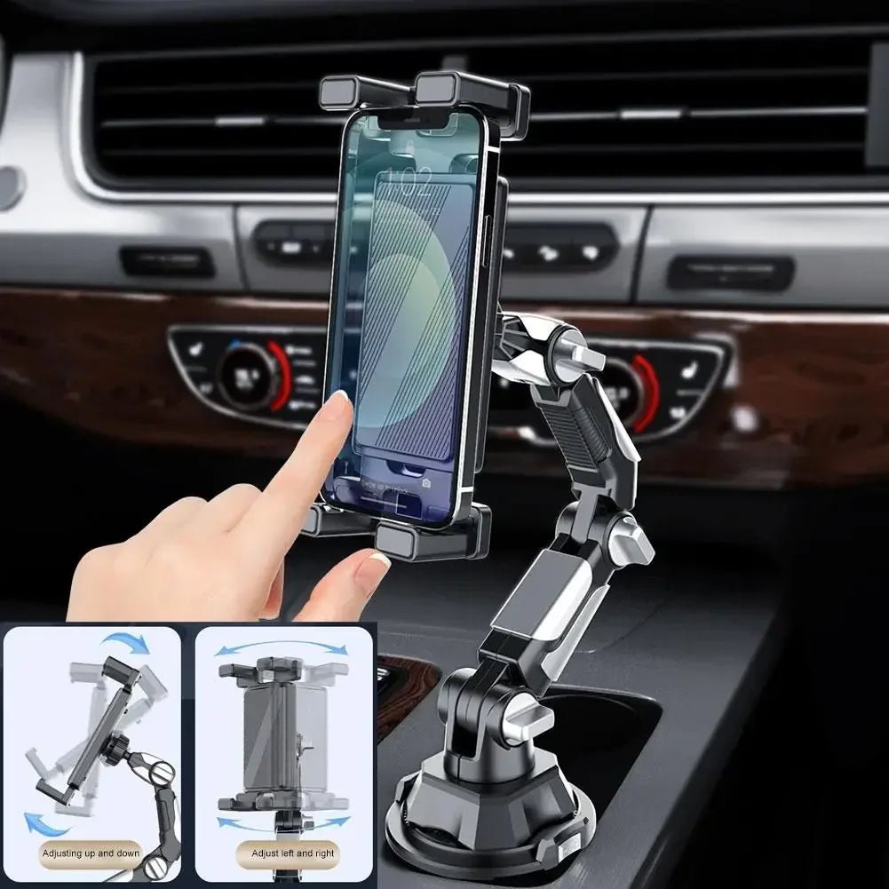 Car Mobile Phone Stand 360 - degree Rotation Adjustable Arm Universal Car Cup Holder Tablet & Phone Mount for IPad Pro - Xlam