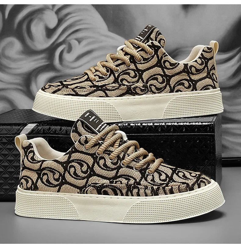 Casual Men's Canvas Shoes 2025 New Designer Men Skateboard Shoes Outdoor Breathable Flats Lace Up Walking Shoe Zapatillas Hombre - Xlam