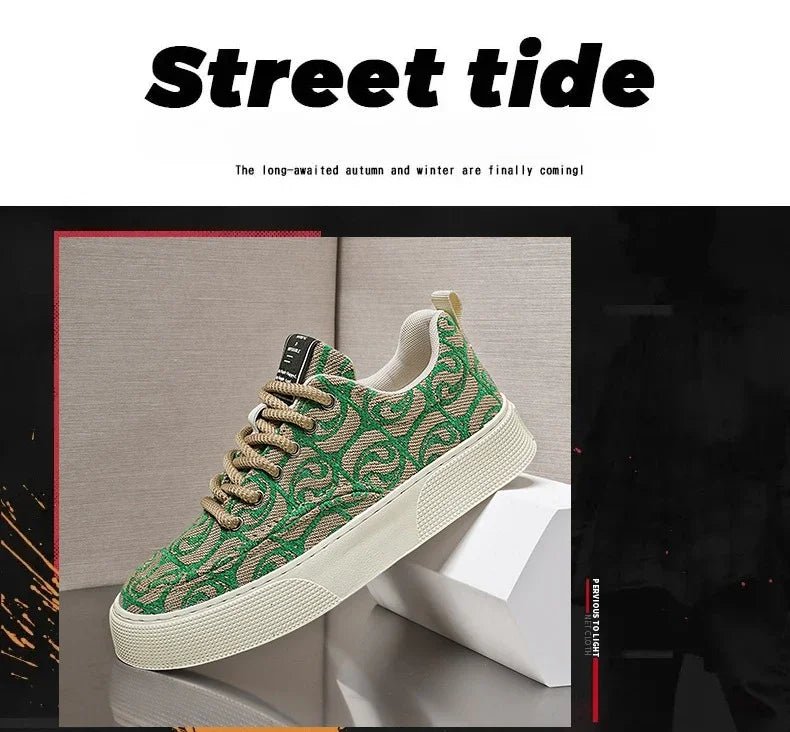 Casual Men's Canvas Shoes 2025 New Designer Men Skateboard Shoes Outdoor Breathable Flats Lace Up Walking Shoe Zapatillas Hombre - Xlam