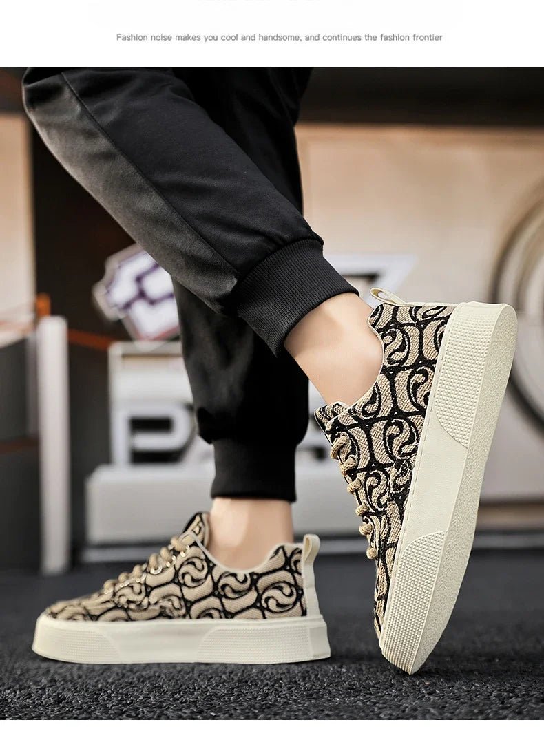 Casual Men's Canvas Shoes 2025 New Designer Men Skateboard Shoes Outdoor Breathable Flats Lace Up Walking Shoe Zapatillas Hombre - Xlam