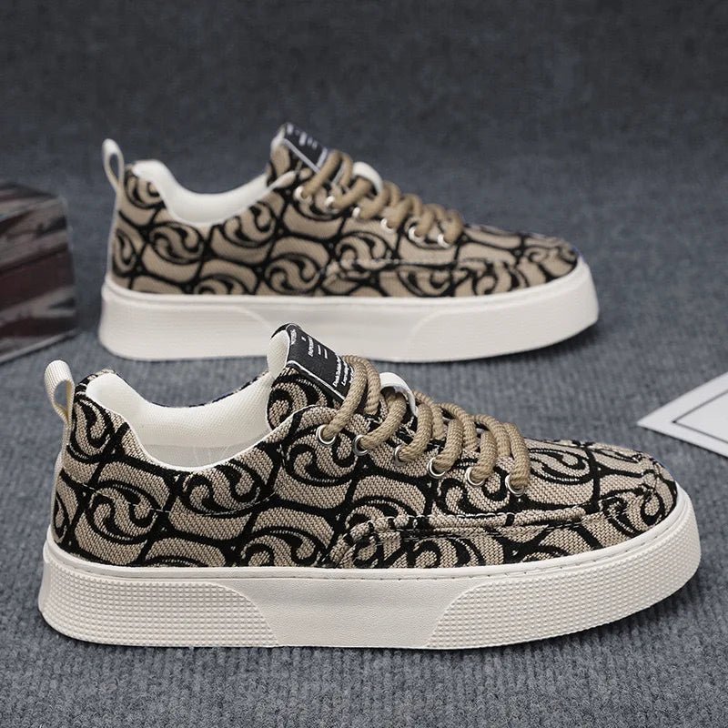 Casual Men's Canvas Shoes 2025 New Designer Men Skateboard Shoes Outdoor Breathable Flats Lace Up Walking Shoe Zapatillas Hombre - Xlam