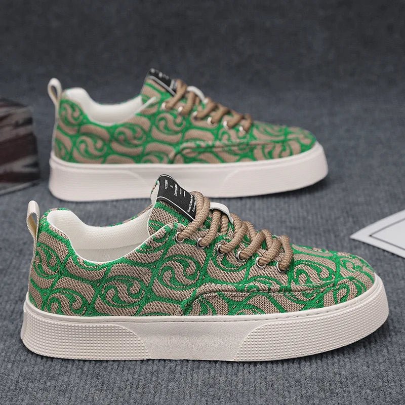 Casual Men's Canvas Shoes 2025 New Designer Men Skateboard Shoes Outdoor Breathable Flats Lace Up Walking Shoe Zapatillas Hombre - Xlam