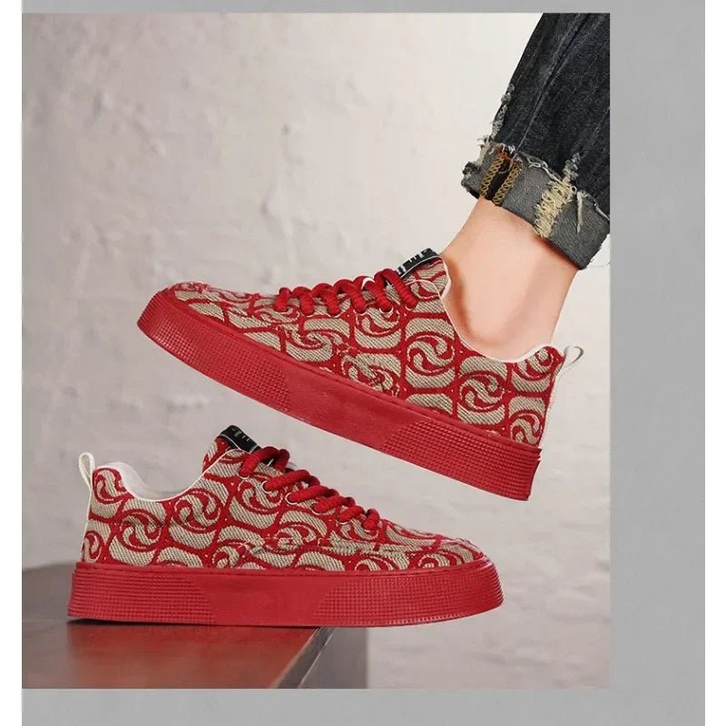 Casual Men's Canvas Shoes 2025 New Designer Men Skateboard Shoes Outdoor Breathable Flats Lace Up Walking Shoe Zapatillas Hombre - Xlam