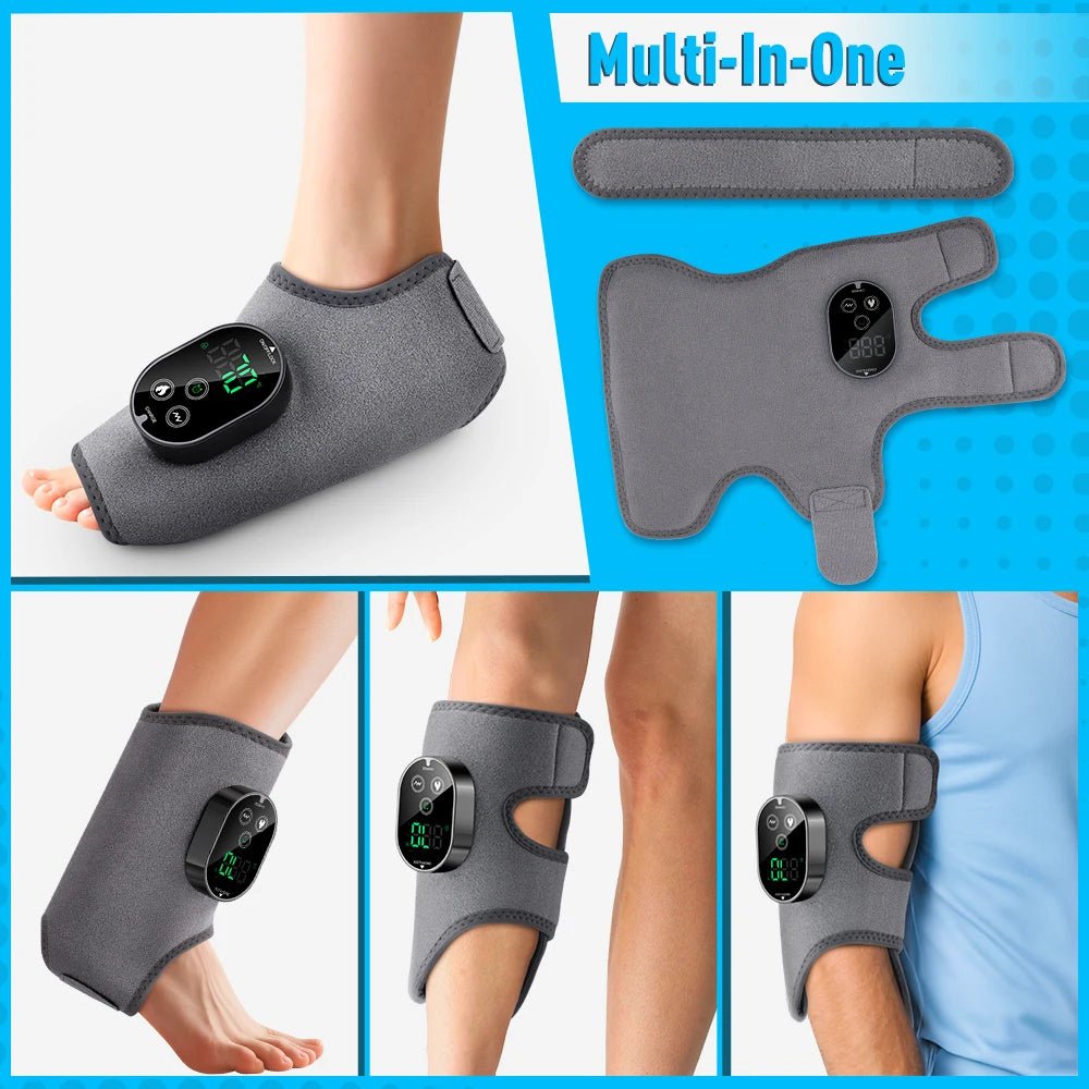 Electric Ankle Protector Ankle & Wrist Massager Foot Brace Hot Compress Vibration Ankle Support Guard Band Muscle Relax - Xlam
