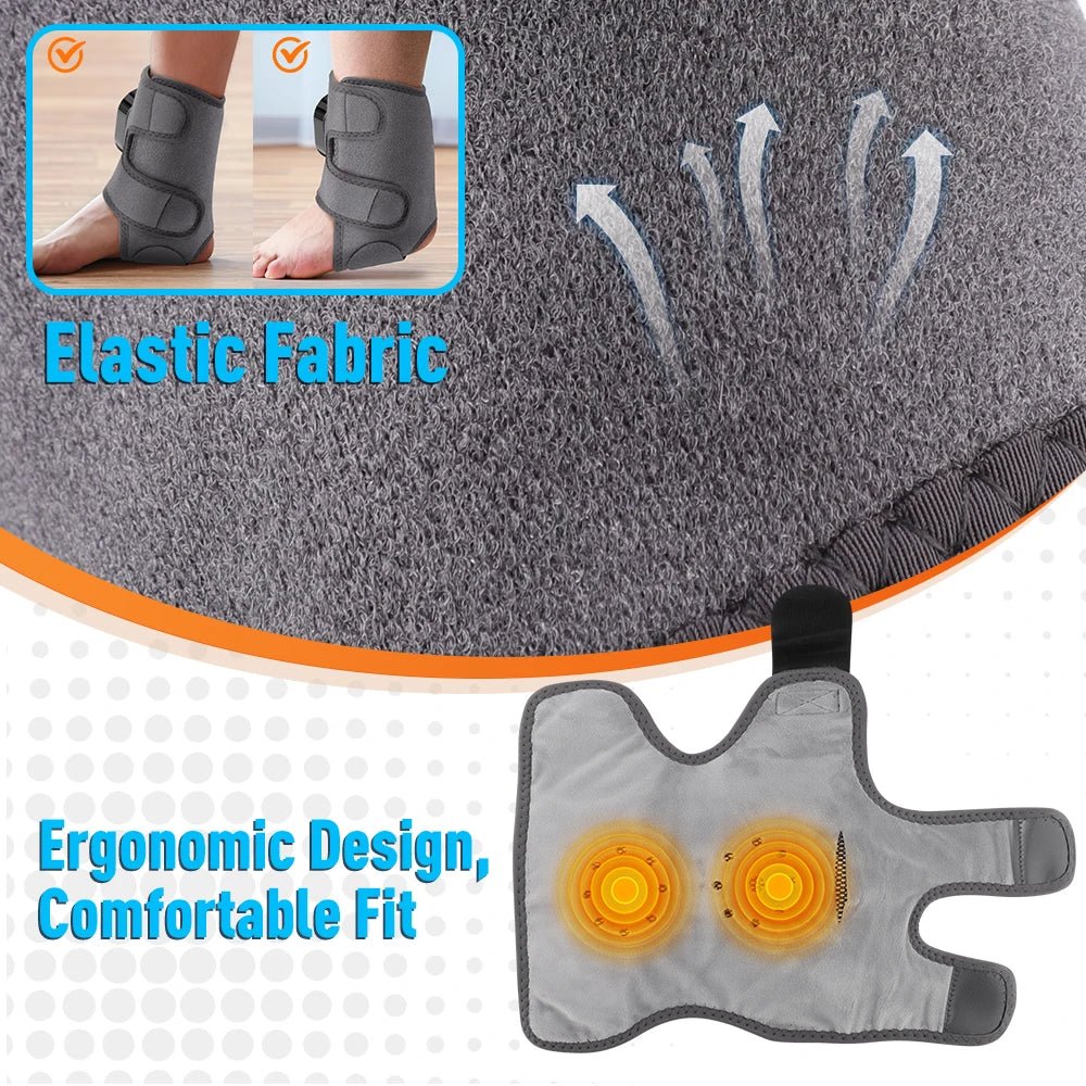 Electric Ankle Protector Ankle & Wrist Massager Foot Brace Hot Compress Vibration Ankle Support Guard Band Muscle Relax - Xlam
