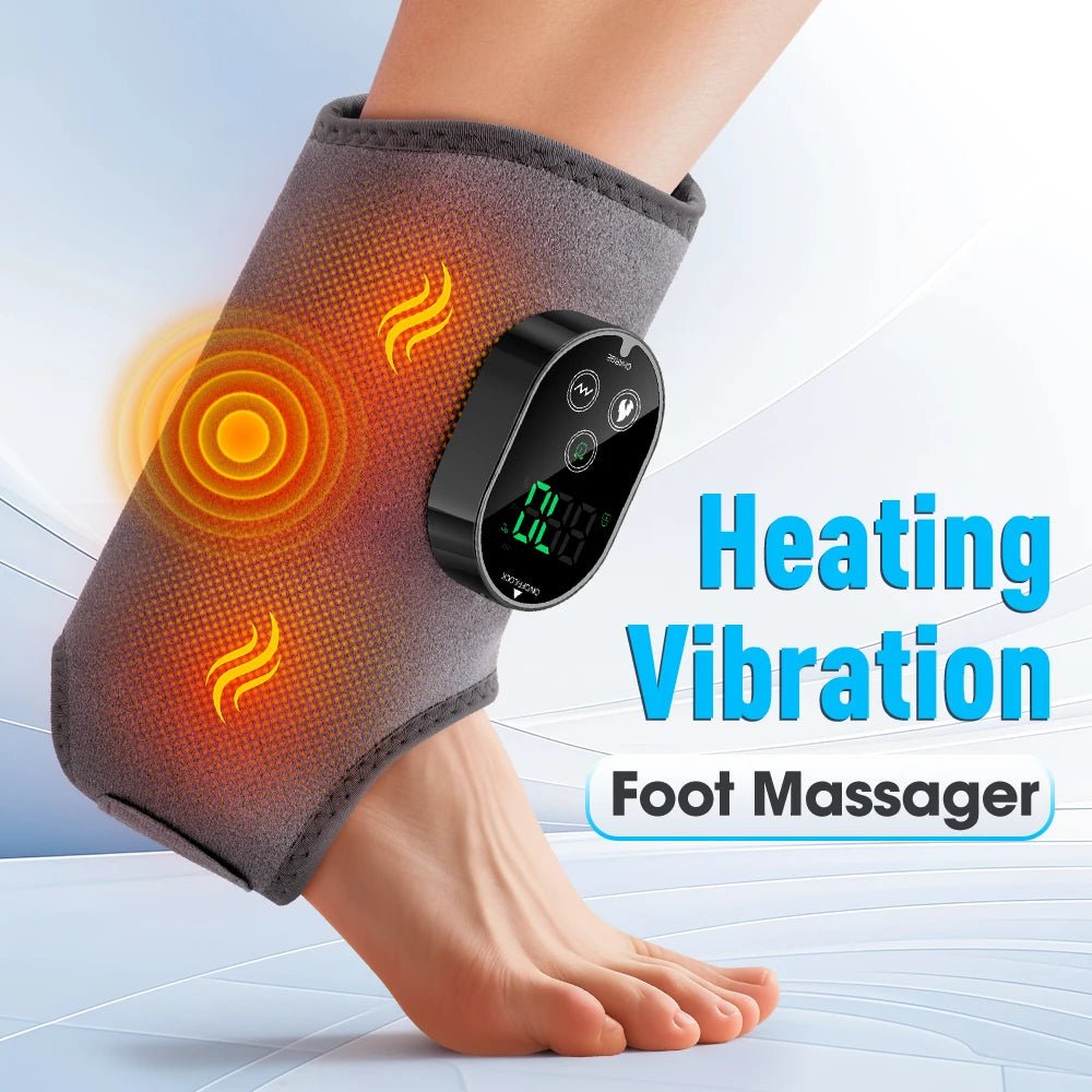 Electric Ankle Protector Ankle & Wrist Massager Foot Brace Hot Compress Vibration Ankle Support Guard Band Muscle Relax - Xlam
