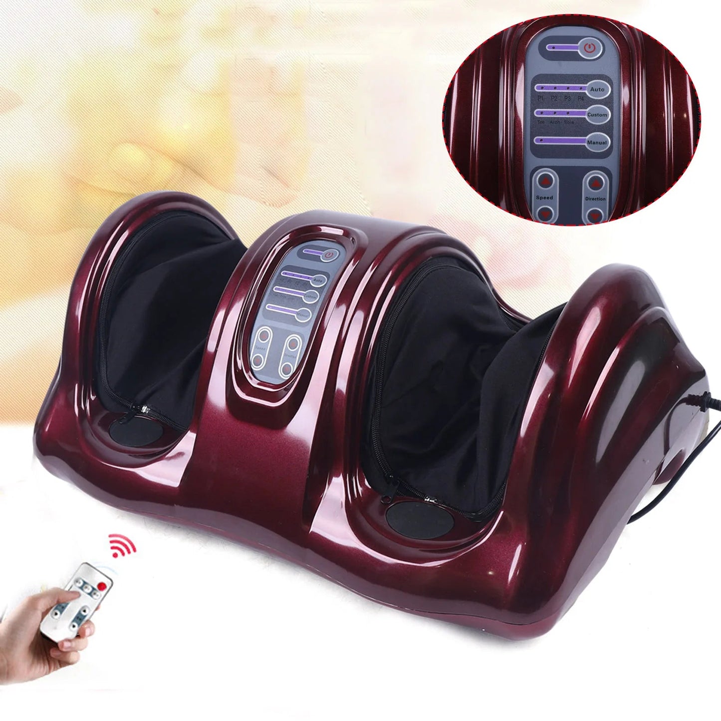 Electric foot and body massager Booker combination shiatsu Diamond vibrator reflexology fast delivery - Xlam