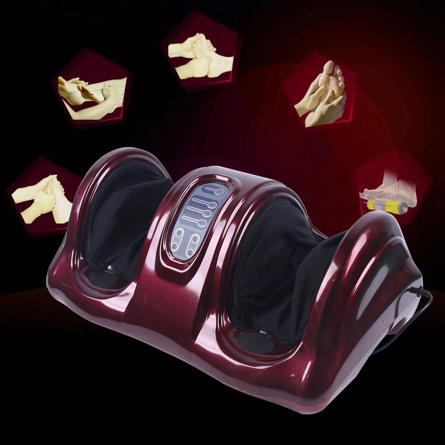 Electric foot and body massager Booker combination shiatsu Diamond vibrator reflexology fast delivery - Xlam